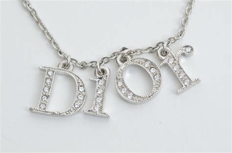 christian dior letters necklace.